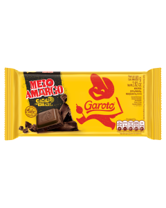 CHOCOLATE  GAROTO BARRA MEIO AMARGO 80G