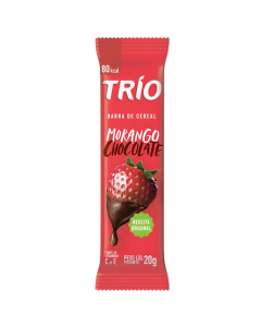 BARRA DE CEREAIS TRIO CHOCOLATE COM MORANGO  25G