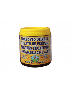 COMPOSTO DE MEL E PRÓPOLIS EUCALIPTO/AGRIÃO/GUACO/ALHO 280G - NATU'S MINAS