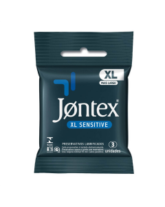 PRESERVATIVO JONTEX SENSITIVE XL COM 3 UNIDADES
