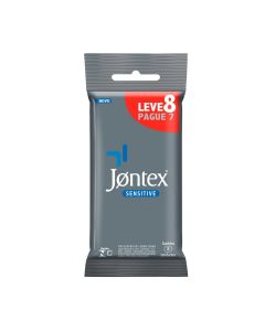 PRESERVATIVO JONTEX SENSITIVE L8P7 COM 8 UNIDADES