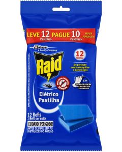 REPELENTE ELÉTRICO PASTILHA RAID LEVE 12 PAGUE 10