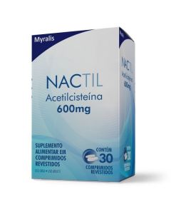 NACTIL ACETILCISTEÍNA 600MG SUPLEMENTO ALIMENTAR COM 30 COMPRIMIDOS