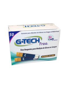 TIRAS DE GLICEMIA GTECH FREE COM 50 TIRAS