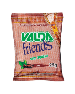 PASTILHAS VALDA FRIENDS CAFÉ SEM AÇÚCAR COM 25G