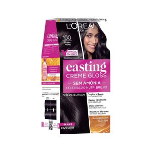 TINTA DE CABELO SEMI PERMANENTE CASTING CREME GLOSS L’ORÉAL PARIS 100 PRETO NOITE