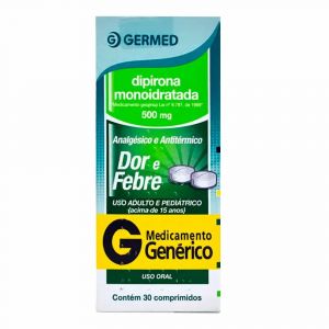 DIPIRONA SODICA 500MG 30 COMPRIMIDOS GERMED GENERICOS