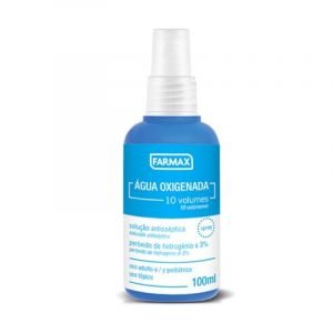 ÁGUA OXIGENADA SPRAY FARMAX 10 VOLUMES ANTISSÉPTICA 100ML