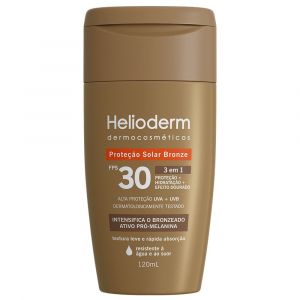 PROTETOR SOLAR HELIODERM BRONZEADOR EFEITO DOURADO FPS 30 120ML 