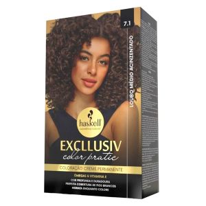 TINTURA HASKELL COLOR PRATIC 7.1 LOURO MÉDIO ACINZENTADO 8ML