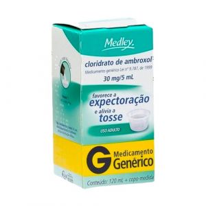 CLORIDRATO DE AMBROXOL MEDLEY 30MG/ML, CAIXA COM 1 FRASCO COM 120ML DE XAROPE ADULTO + 1 COPO MEDIDOR