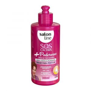 CREME PARA PENTEAR SALON LINE 300ML SOS CACHOS PODEROSOS