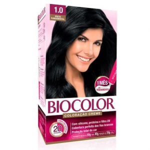 BIOCOLOR KIT ECONÔMICO COLORAÇÃO CREME 1.0 PRETO PEÇA-CHAVE COM 1 UNIDADE