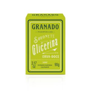 SABONETE GRANADO EM BARRA DE GLICERINA ERVA DOCE 90G