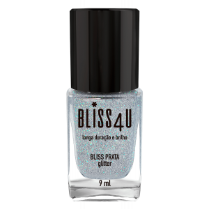 ESMALTE BLISS4U GLITTER PRATA 9ML