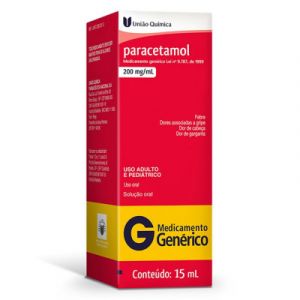 Paracetamol Gotas 200mg/ml com 15ml - União Química  - Genéricos