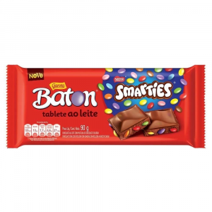 CHOCOLATE BATON SMARTIES AO LEITE 90G