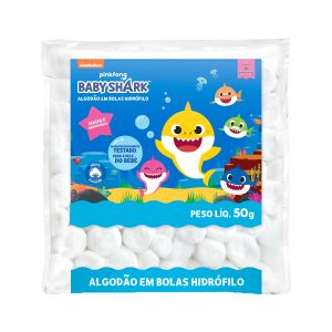 BOLAS DE ALGODÃO BABY SHARK CREMER 50G