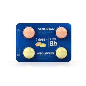 NEOLEFRIN CLORIDRATO FENILLEFRINA 20MG + MALEATO DE CARBINOXAMINA 4MG + PARACETAMOL 800MG COM 4 COMPRIMIDOS