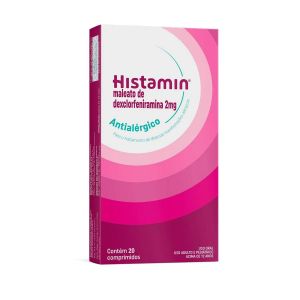 HISTAMIN MALEATO DE DEXCLORFENIRAMINA 2MG COM 20 COMPRIMIDOS