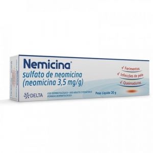 NEMICINA 3,5MG/G, CAIXA COM 1 BISNAGA COM 20G DE POMADA DE USO DERMATOLÓGICO