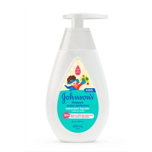 SABONETE LÍQUIDO JOHNSON'S KIDS LIMPEZA SUPER PODEROSA 400ML