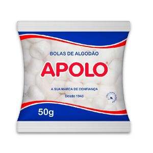 ALGODAO EM BOLA PACOTE COM 50 GRAMAS - APOLO