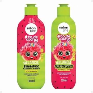 KIT SALON LINE TODECACHO: SHAMPOO E CONDICIONADOR MELANCIA KIDS 300ML+200ML