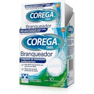 LIMPADOR BRANQUEADOR DE DENTADURAS COREGA TABS 60 PASTILHAS