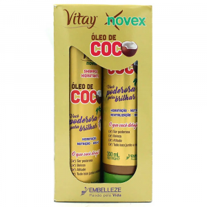 KIT SHAMPOO+TRATAMENTO CONDICIONANTE NOVEX ÓLEO DE CÔCO 200ML