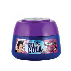 GEL COLA FIXADOR DE CABELO AZUL 3 EM 1 VITA CAPILI MURIEL 180G