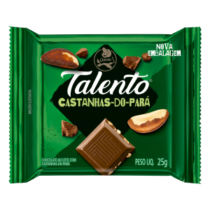 CHOCOLATE TALENTO CASTANHA DO PARÁ COM  25G