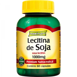 LECITINA DE SOJA 1000MG COM 60 CÁPSULAS MAXINUTRI