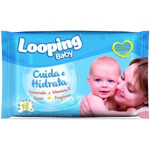 LENÇO UMEDECIDO LOOPING BABY CAMOMILA 40UN