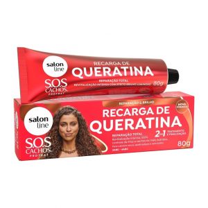 RECARGA QUERATINA SALON LINE REPARAÇÃO TOTAL 2 EM 1 80G