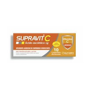 SUPRAVIT VITAMINA C 1G COM 10 COMPRIMIDOS