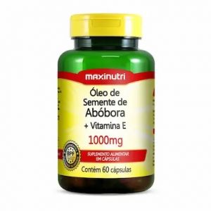 ÓLEO DE SEMENTE DE ABÓBORA + VITAMINA E COM 60 CÁPSULAS MAXINUTRI