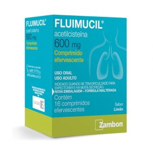 FLUIMUCIL  ACETILCISTEÍNA SABOR LIMÃO 600MG COM 16 COMPRIMIDOS EFERVESCENTES