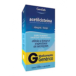 ACETILCISTEINA XAROPE 40MG COM 120ML - GEOLAB