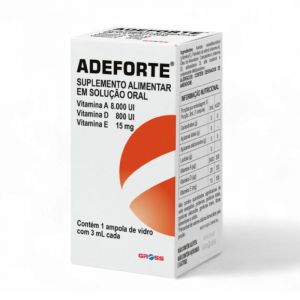 POLIVITAMÍNICO ADEFORTE VITAMINAS A - D - E COM 1 AMPOLA DE 3ML VIA ORAL