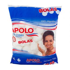 ALGODAO EM BOLA PACOTE COM 100 GRAMAS - APOLO