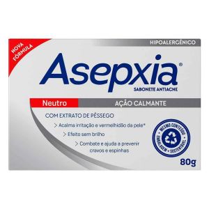 SABONETE ANTIACNE EM BARRA ASEPXIA NEUTRO COM 80G