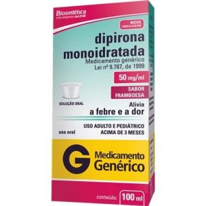 DIPIRONA MONOIDRATADA 50MG COM 100ML BIOSINTÉTICA 