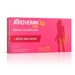 ATROVERAN DIPIRONA MONOIDRATADA 1G COM 10 COMPRIMIDOS