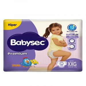FRALDA BABYSEC PREMIUM HIPER XXG 52UN