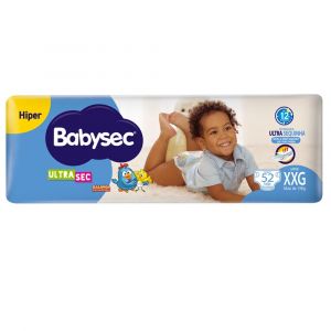 FRALDA BABYSEC ULTRASEC GALINHA PINTADINHA HIPER XXG COM 52 UNIDADES