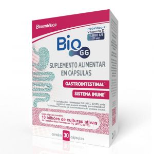 SUPLEMENTO ALIMENTAR BIO GG PROBIÓTICO + VITAMINA D 1.000UI COM 30 CÁPSULAS