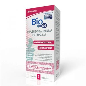 SUPLEMENTO ALIMENTAR BIO GG PROBIÓTIC O + VITAMINA D 1.000UI  COM 7 CÁPSULAS