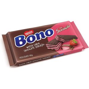 WAFER BONO CHOCOLATE MORANGO SENSAÇÃO 110G