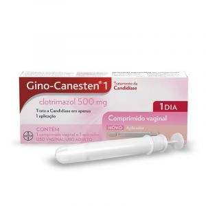 GINO CANESTEN 1 DIA 500MG COM 1 COMPRIMIDO VAGINAL + 1 APLICADOR